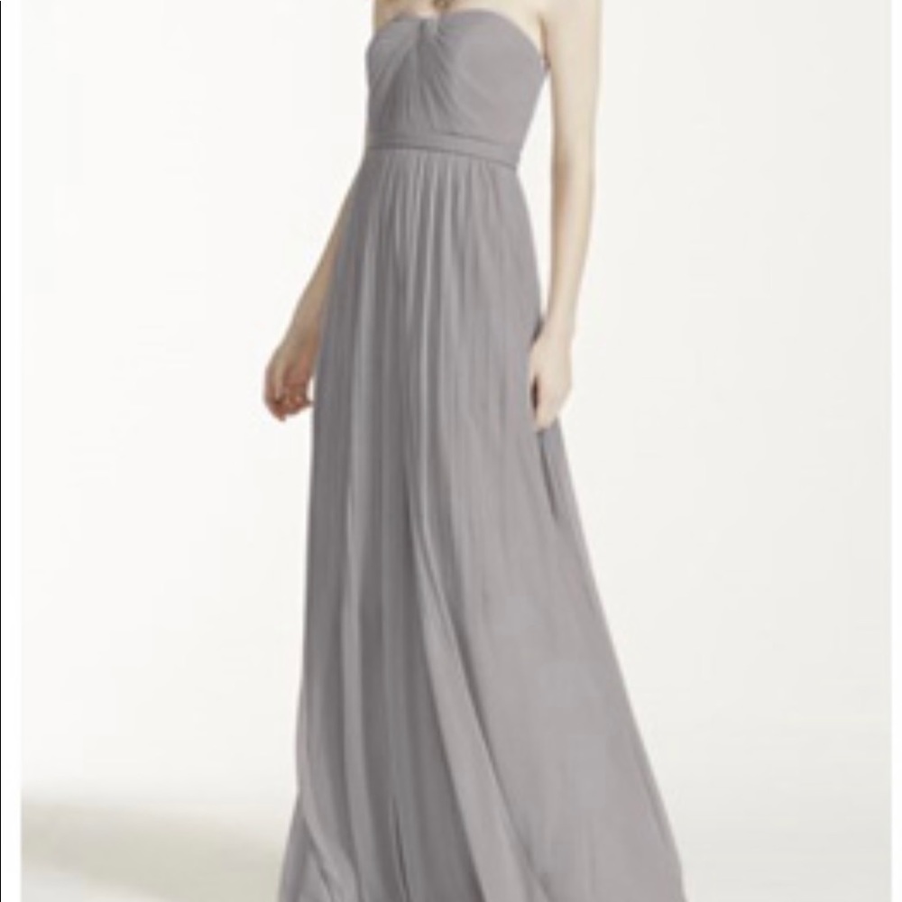 Mercury colored David’s bridal bridesmaid dress